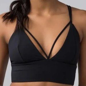 Lululemon sports bra - strappy black size 6